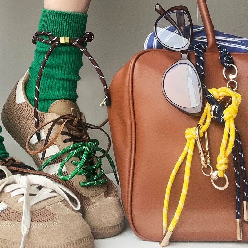 Long Chain Bag Charm & Multi-Layer Bracelet Keychain