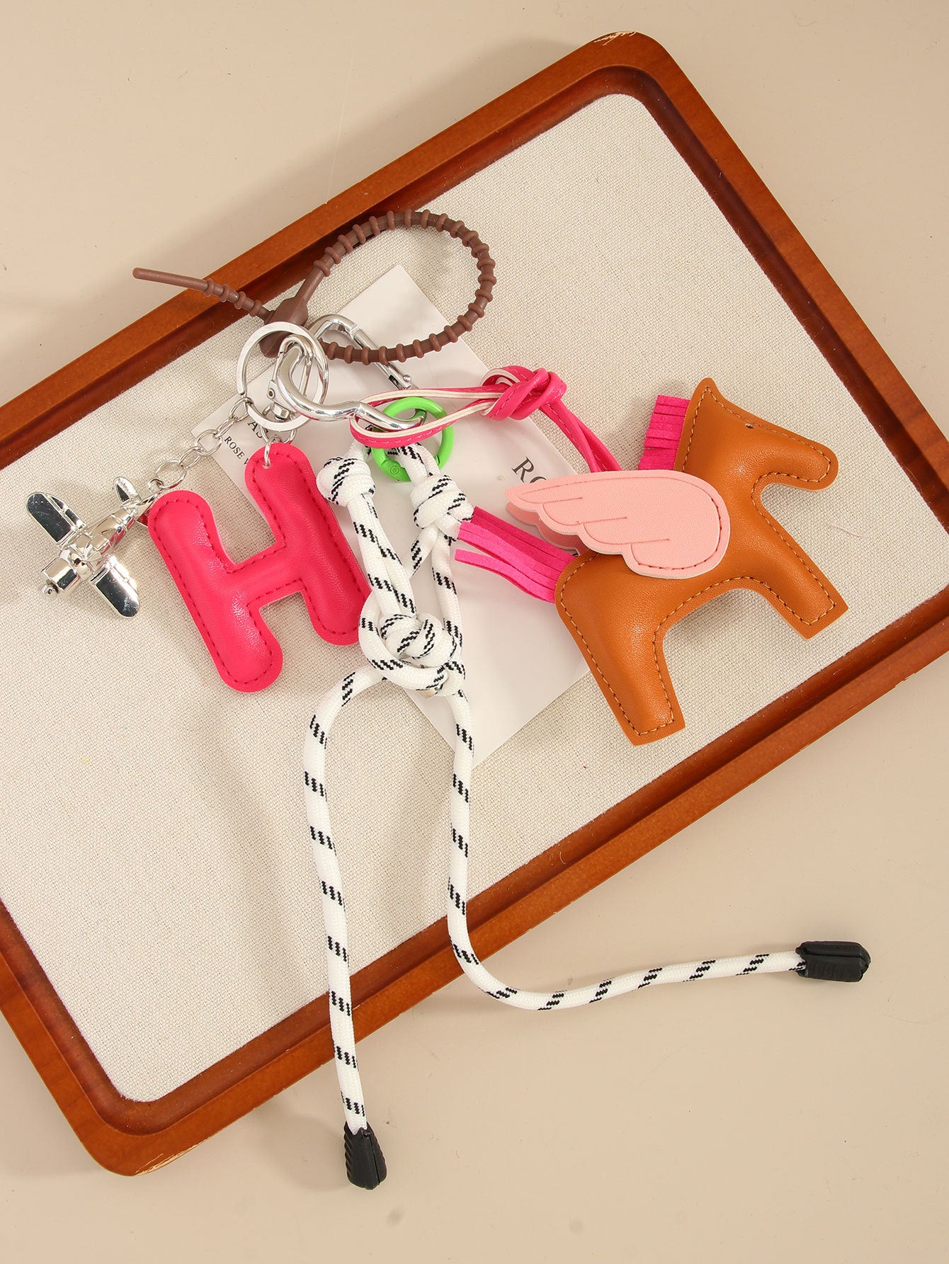 Leather Flying Horse Letter H