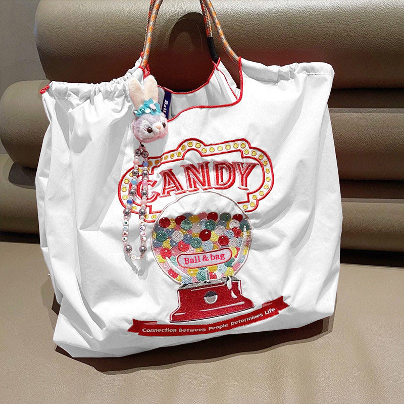 Candy Machine Embroidered Eco-Friendly Shopping Bag
