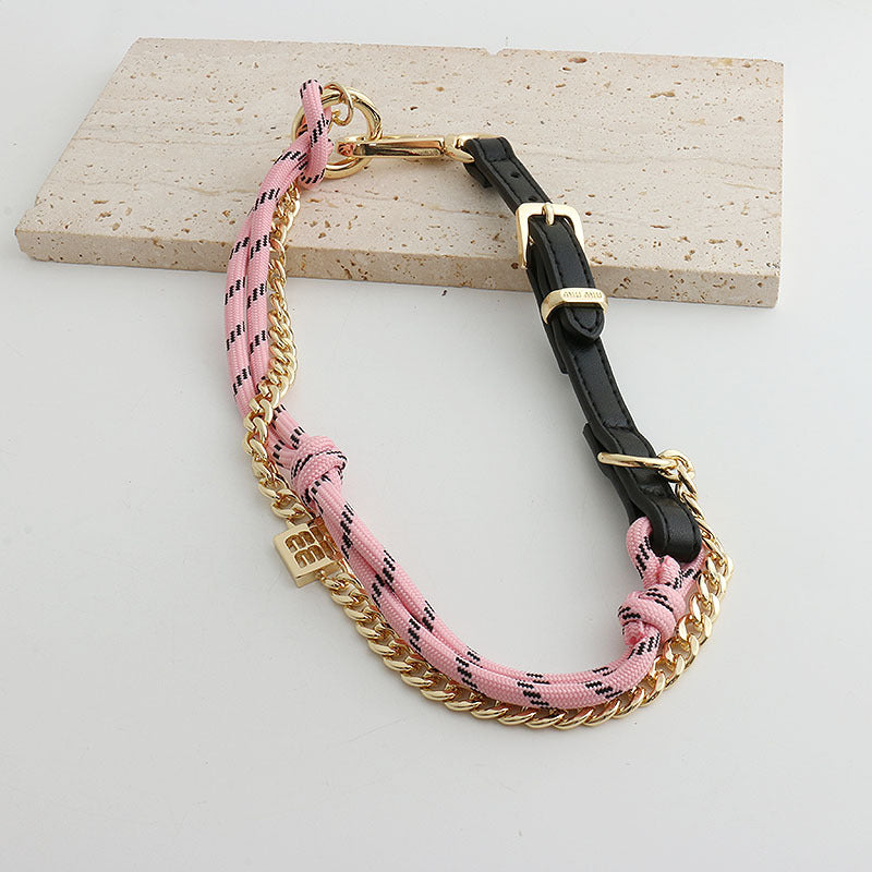 Long Chain Bag Charm & Multi-Layer Bracelet Keychain
