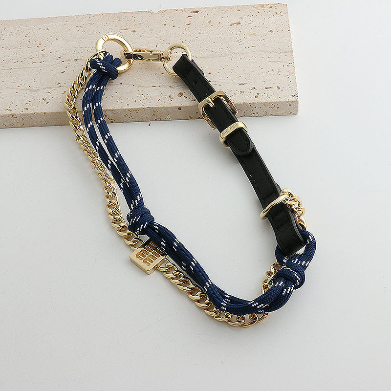 Long Chain Bag Charm & Multi-Layer Bracelet Keychain