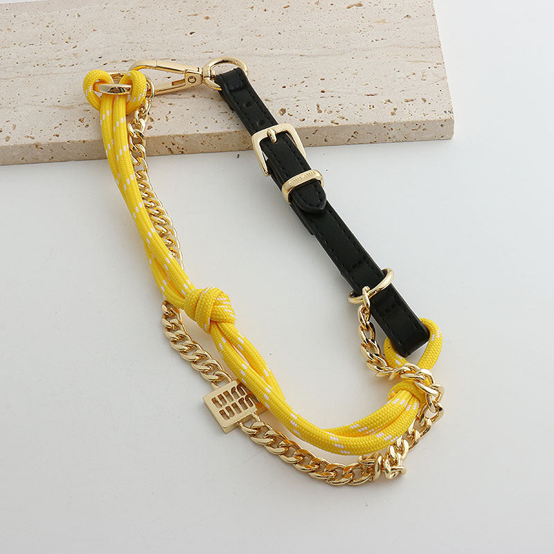 Long Chain Bag Charm & Multi-Layer Bracelet Keychain