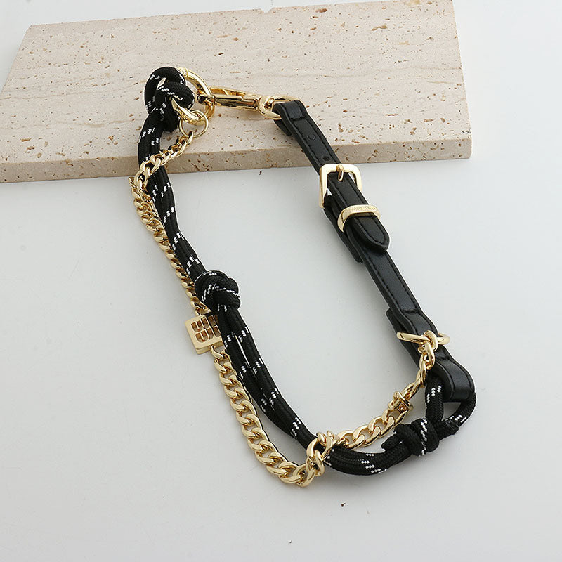 Long Chain Bag Charm & Multi-Layer Bracelet Keychain