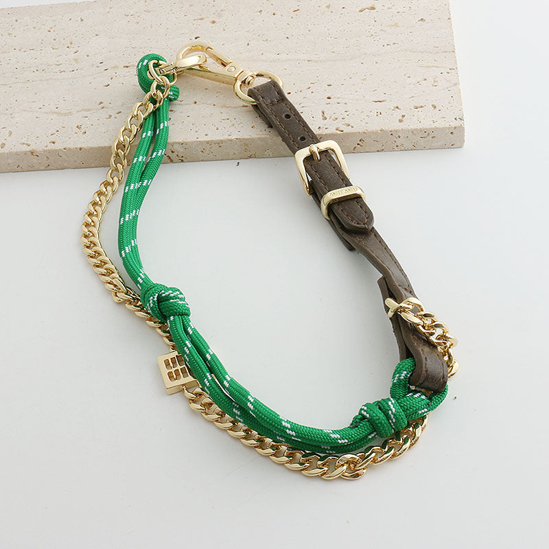 Long Chain Bag Charm & Multi-Layer Bracelet Keychain