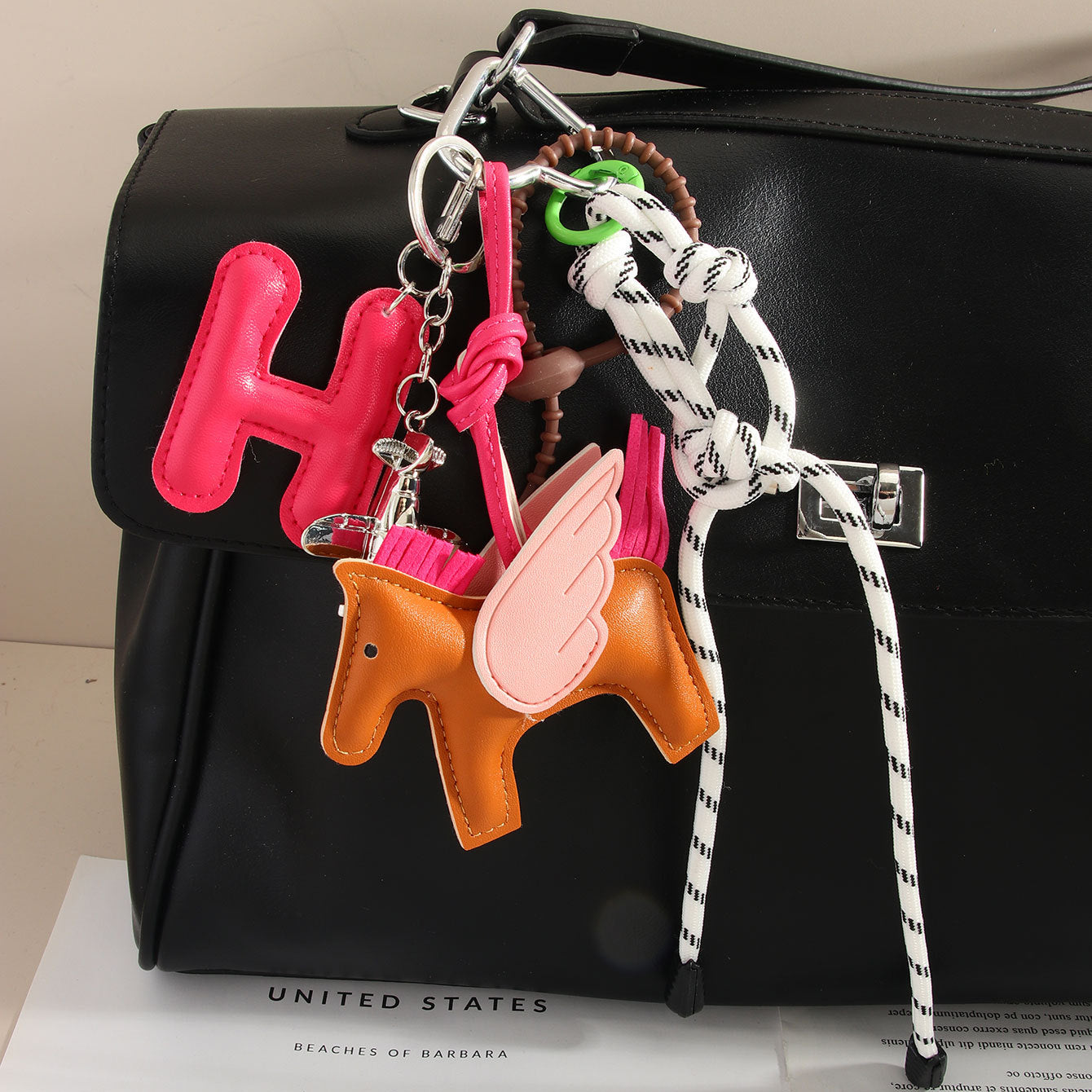 Leather Flying Horse Letter H