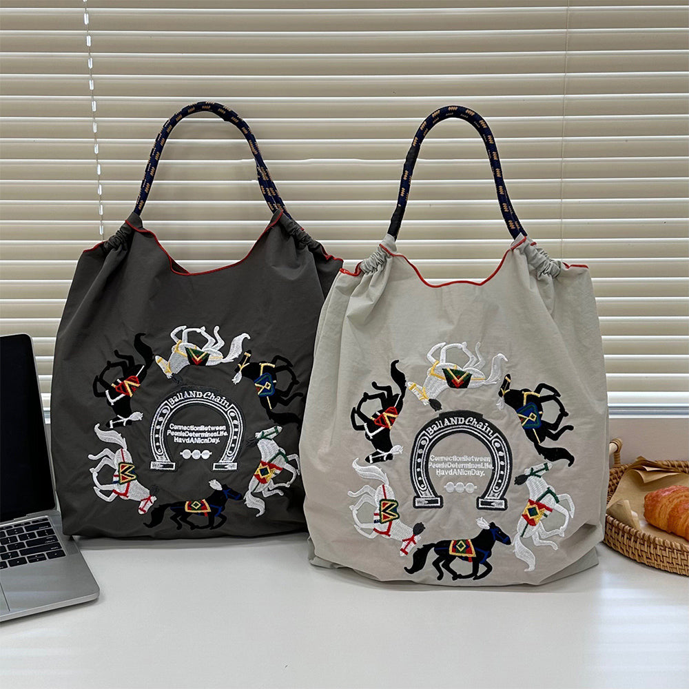 Wanli Horse Embroidered Eco-Friendly Shopping Bag