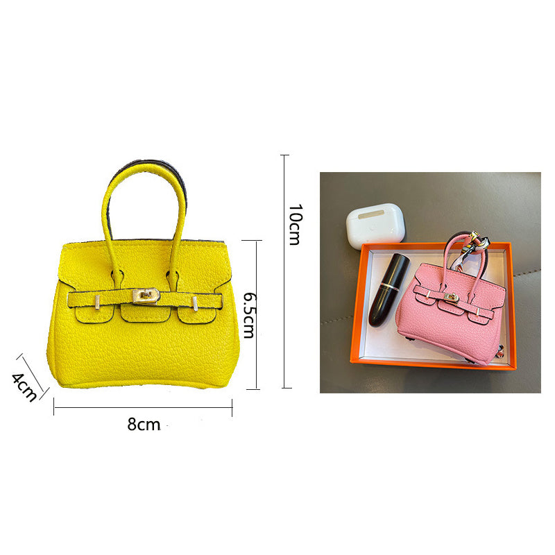 Contrasting Color Birkin Bag Charm & Keychain