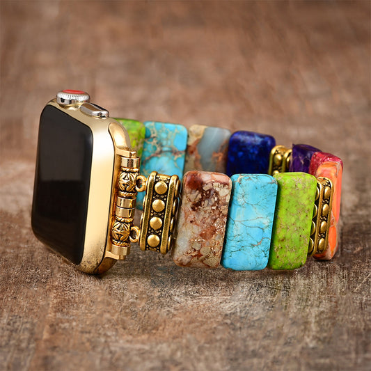 Rainbow Chakra Apple Watch Strap - Guardian of Harmony and Balance