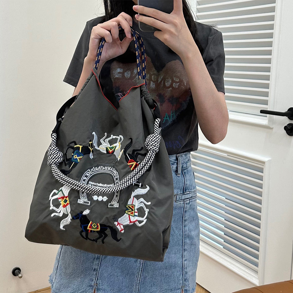 Wanli Horse Embroidered Eco-Friendly Shopping Bag