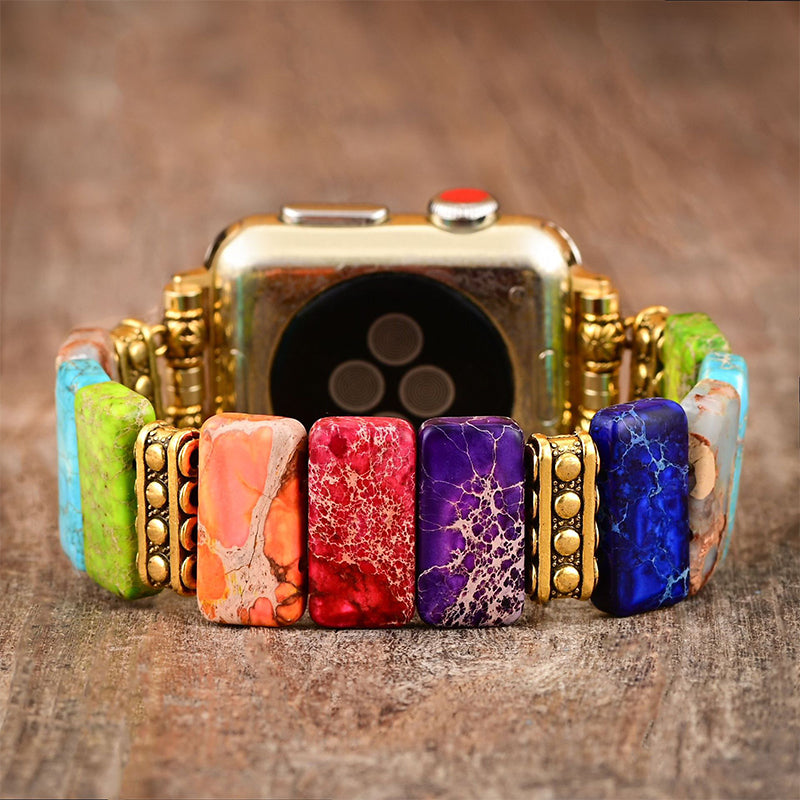 Rainbow Chakra Apple Watch Strap - Guardian of Harmony and Balance