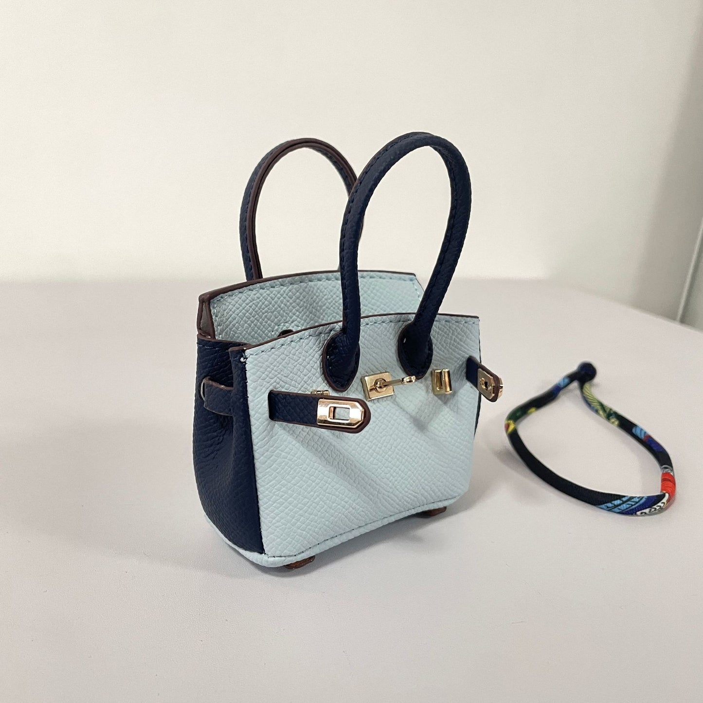 Contrasting Color Birkin Bag Charm & Keychain