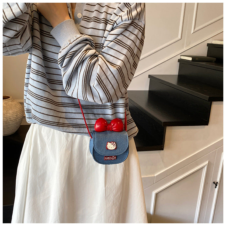 Kitty Bow Mini Crossbody Bag