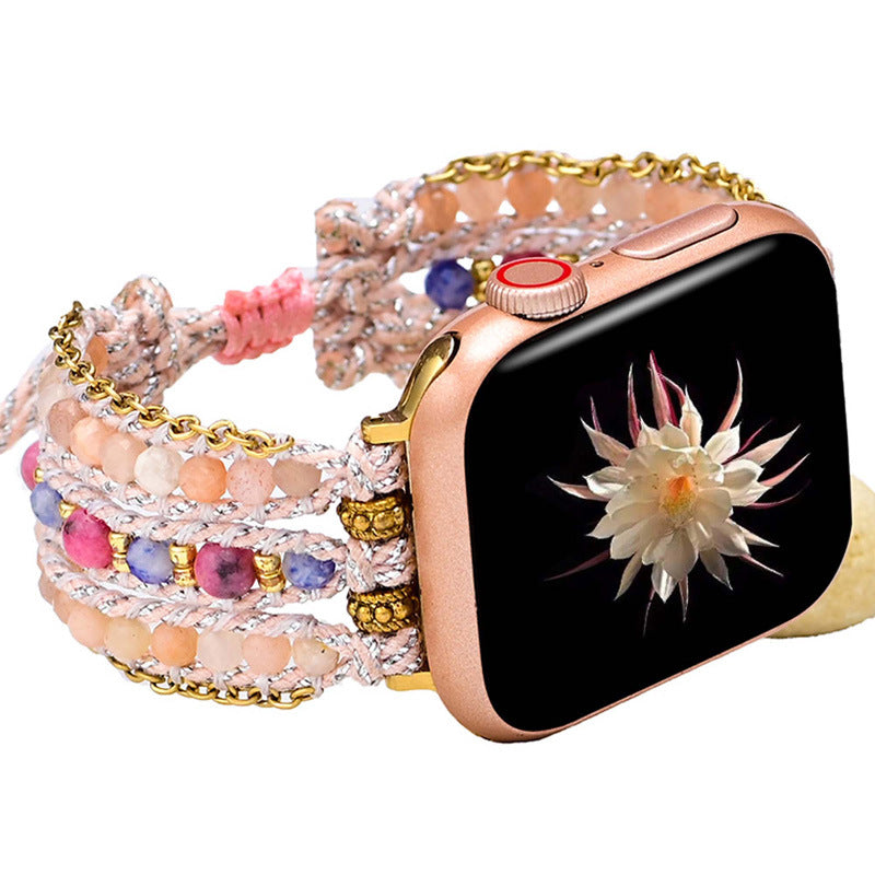 Pink Sunstone Apple Watch Strap - Positive and Vitality