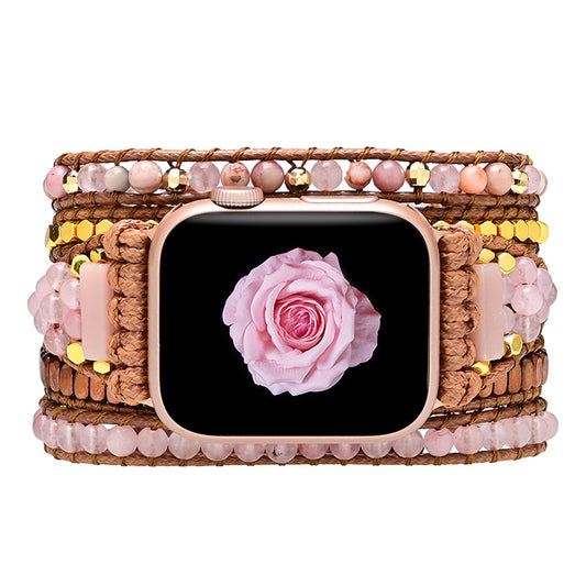 Rose Quartz Apple Watch Strap - Love and Romance