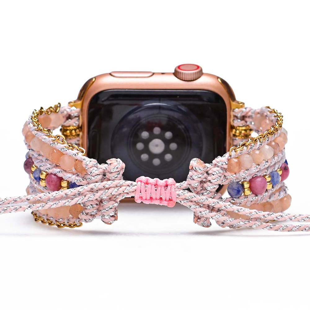 Pink Sunstone Apple Watch Strap - Positive and Vitality