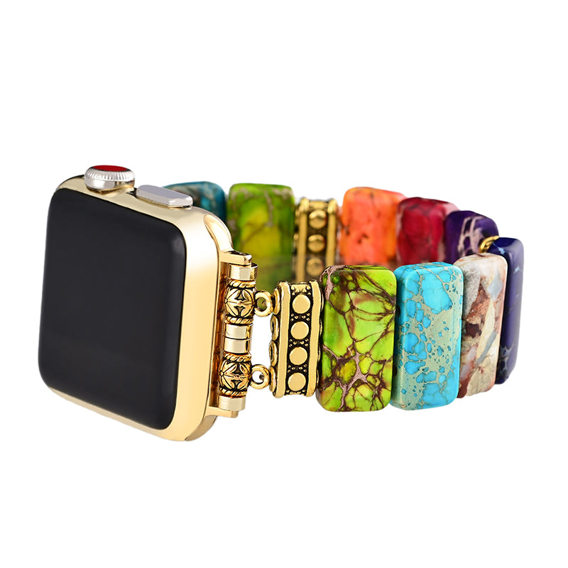 Rainbow Chakra Apple Watch Strap - Guardian of Harmony and Balance