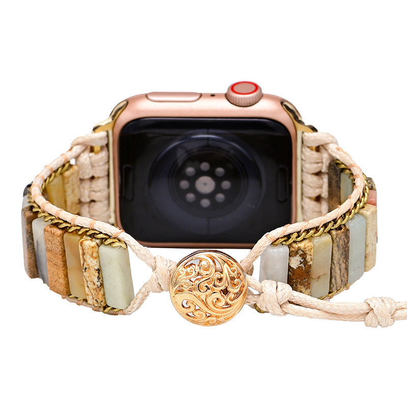 Painted Stone and Amazonite Energy Apple Watch Band