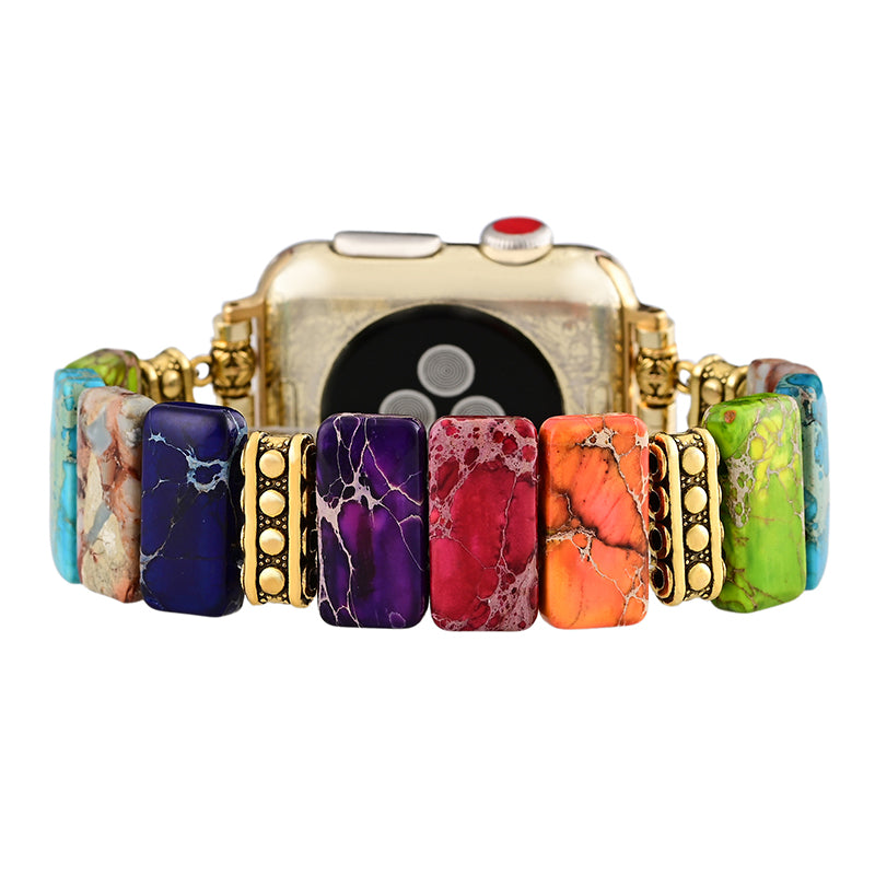 Rainbow Chakra Apple Watch Strap - Guardian of Harmony and Balance
