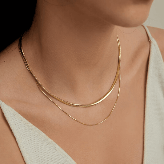 Double Layer Serpent Bone Necklace - Versatile Pairing