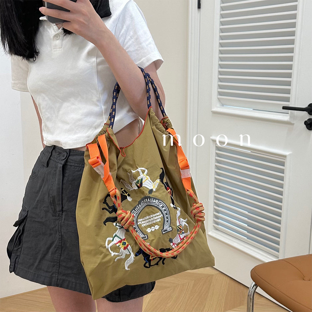 Wanli Horse Embroidered Eco-Friendly Shopping Bag