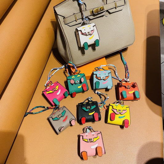 Mini Kelly Doll Bag Charm Cute Monster Headphone Pouch & Car Keychain