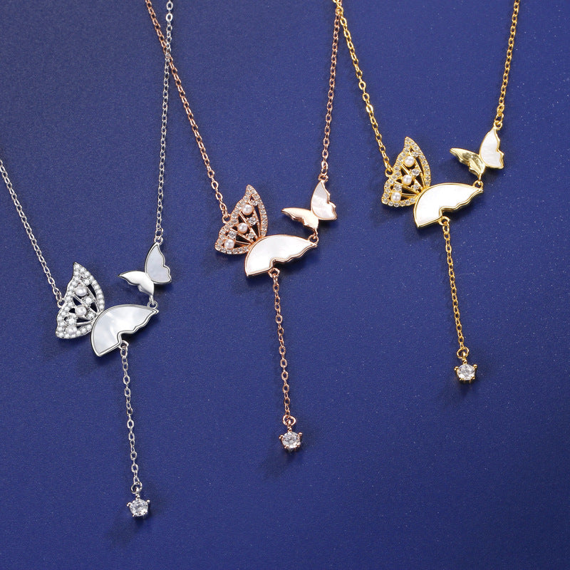 Pianpian Double Butterfly Necklace - Freedom, Beauty & Love
