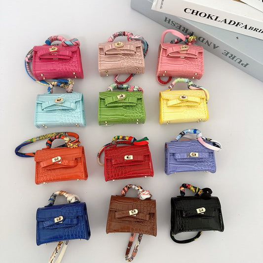 Mini Crocodile Pattern Kelly Bag Charm & Creative Keychain