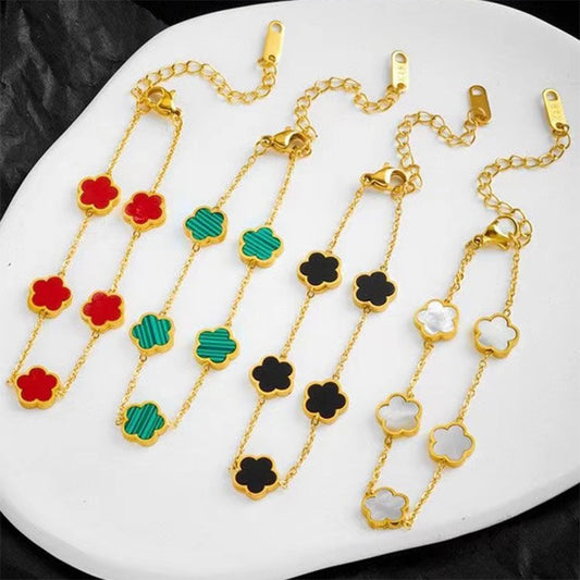 Five-Petal Flower Bracelet - Lucky & Auspicious