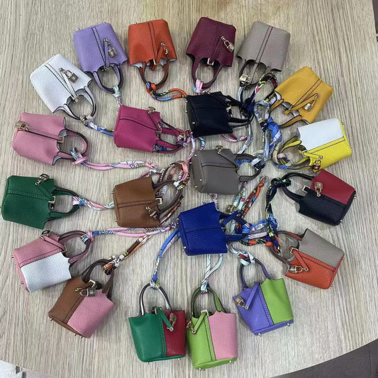 Mini Basket Bag Charm & Creative Car Keychain