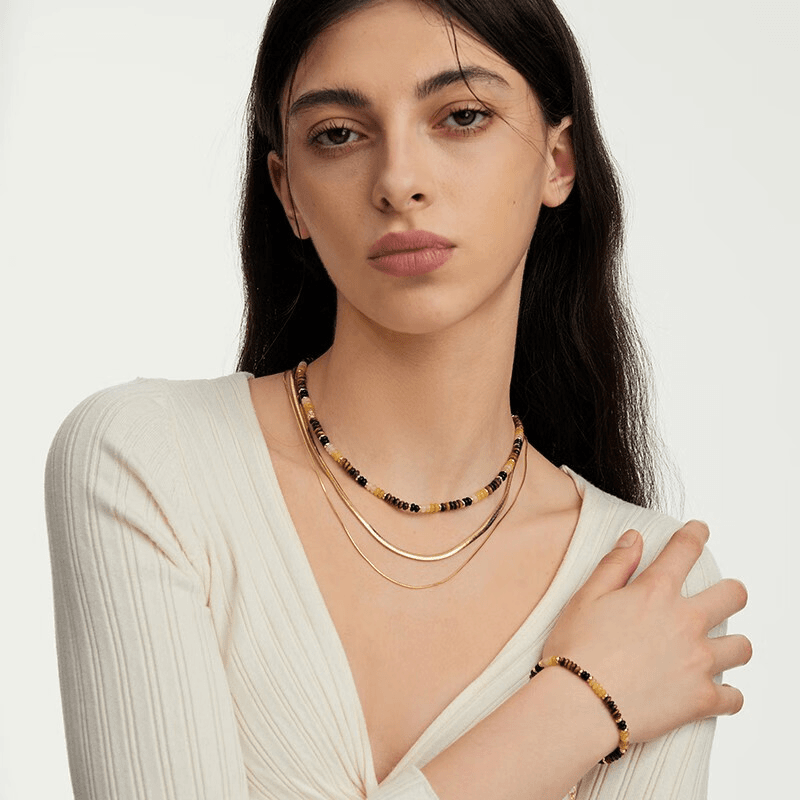 Double Layer Serpent Bone Necklace - Versatile Pairing