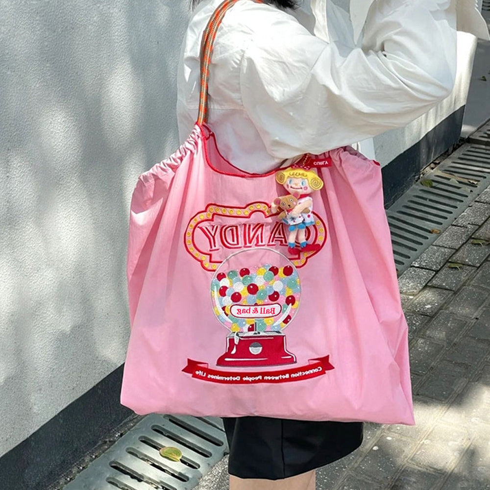 Candy Machine Embroidered Eco-Friendly Shopping Bag