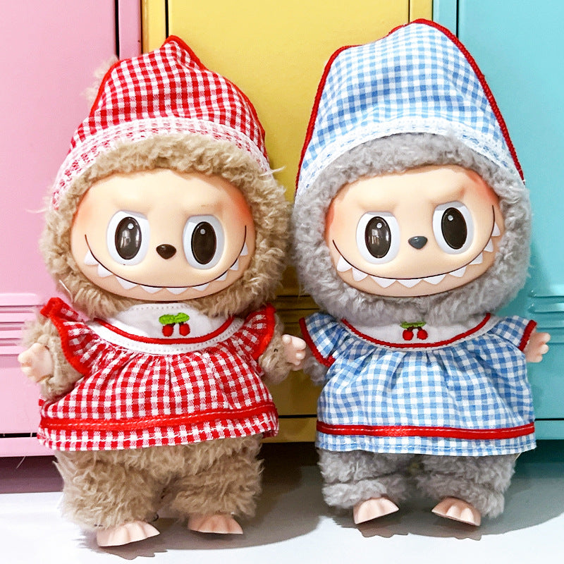 Labubu Clothes - Doll Headscarf & Skirt Set for Dress-Up Fun