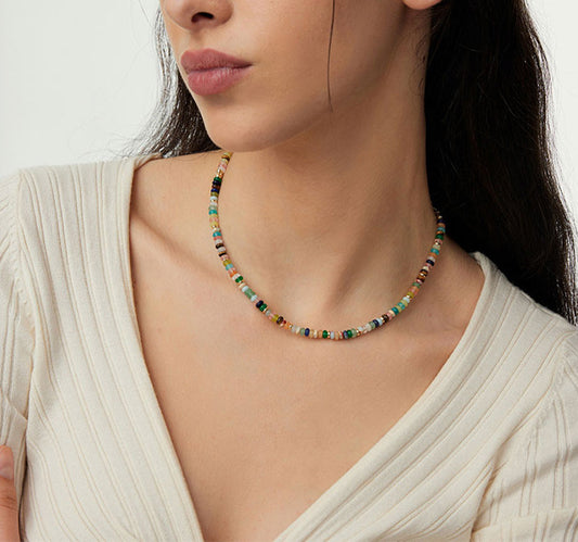 Rainbow Guardian Natural Gemstone Beaded Necklace