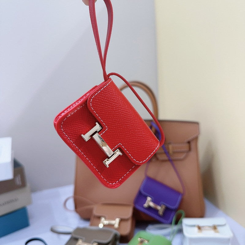 Genuine Leather Mini Constance Bag Charm