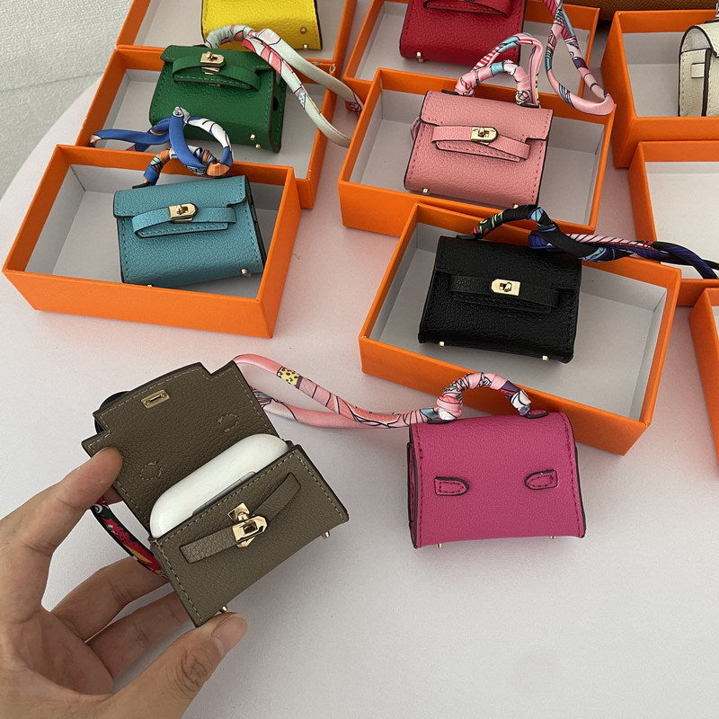 Mini Kelly Bag Charm : Cute Headphone & Car Key Pouch