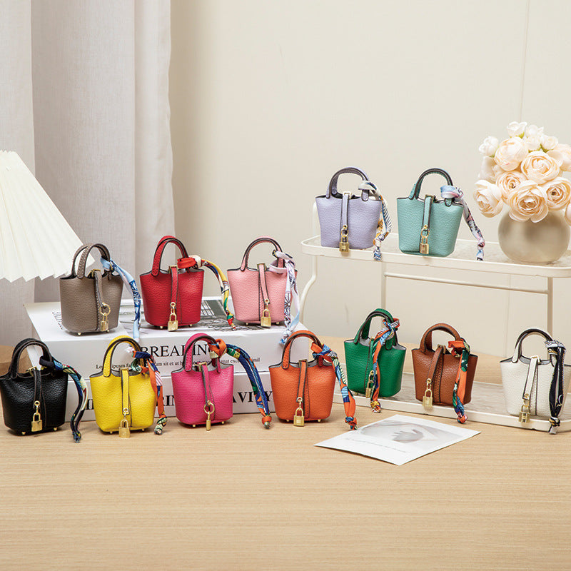 Mini Picotin Lock Bag Charm - Keychain & Cute Earphone Pouch