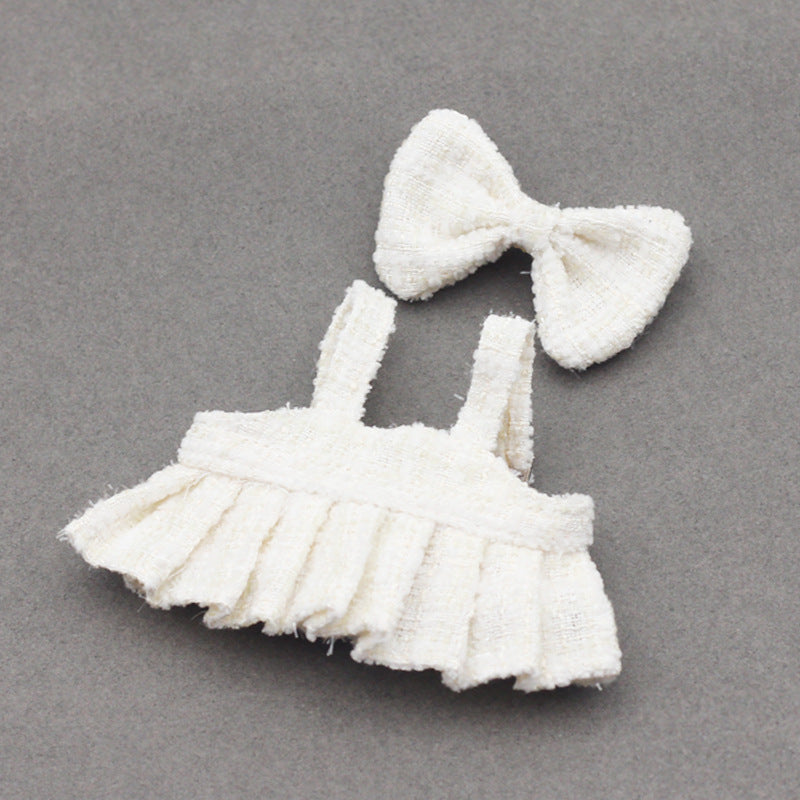 17cm Labubu Accessories Doll Clothes Outfits - Charming Little Black Dress & Overall Set