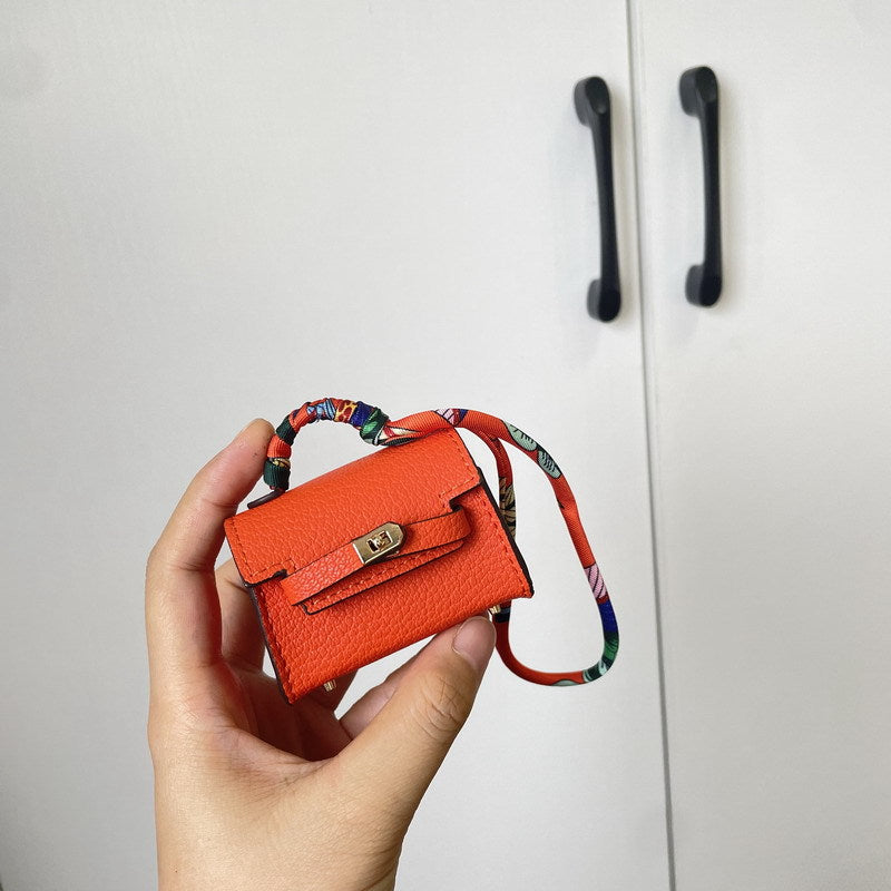 Mini Kelly Bag Charm : Cute Headphone & Car Key Pouch