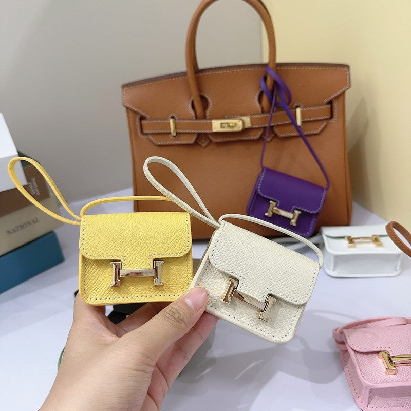 Genuine Leather Mini Constance Bag Charm