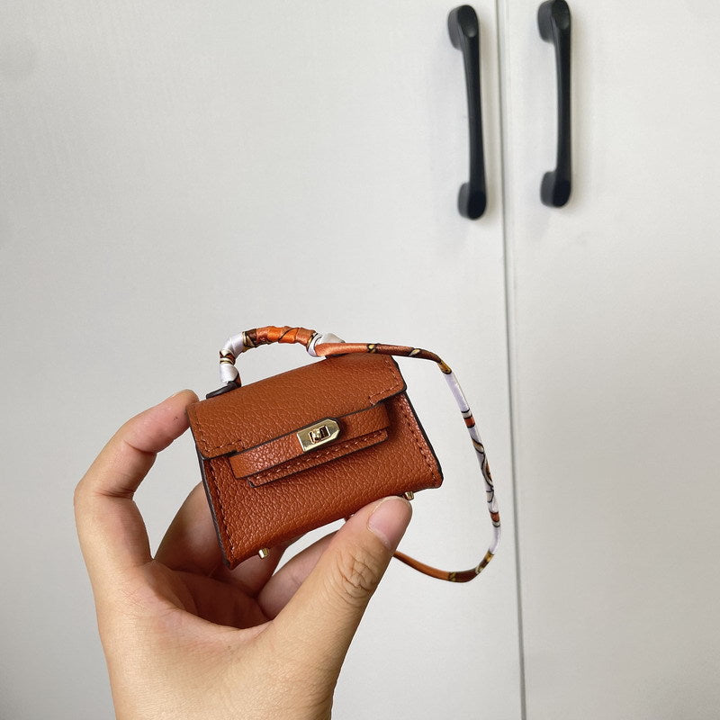 Mini Kelly Bag Charm : Cute Headphone & Car Key Pouch