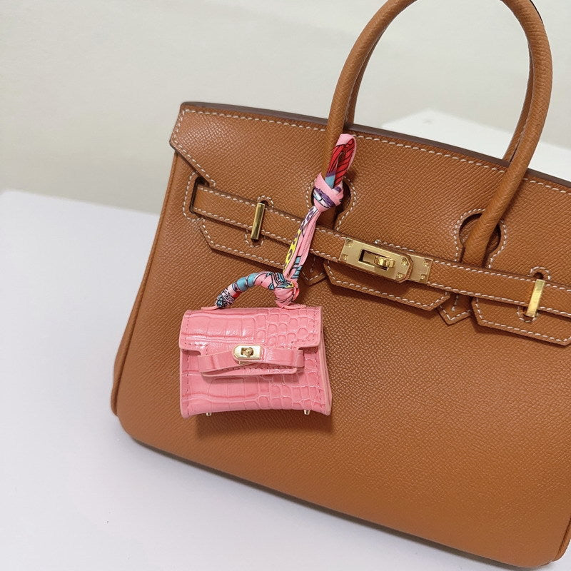 Mini Crocodile Pattern Kelly Bag Charm & Creative Keychain