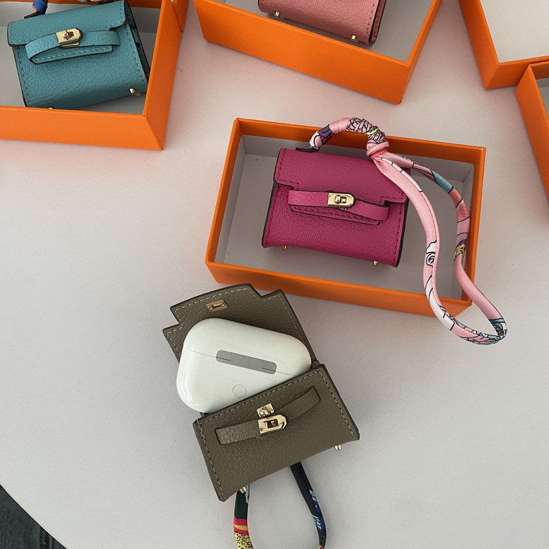 Mini Kelly Bag Charm : Cute Headphone & Car Key Pouch