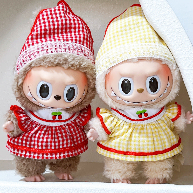 Labubu Clothes - Doll Headscarf & Skirt Set for Dress-Up Fun