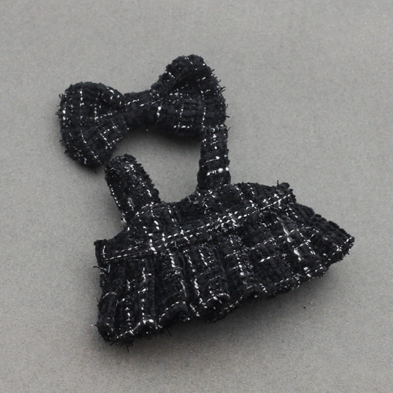 17cm Labubu Accessories Doll Clothes Outfits - Charming Little Black Dress & Overall Set