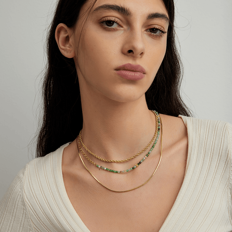 Double Layer Serpent Bone Necklace - Versatile Pairing