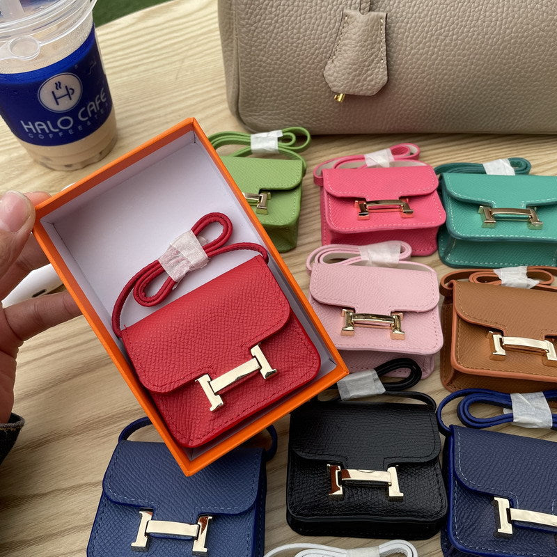 Genuine Leather Mini Constance Bag Charm