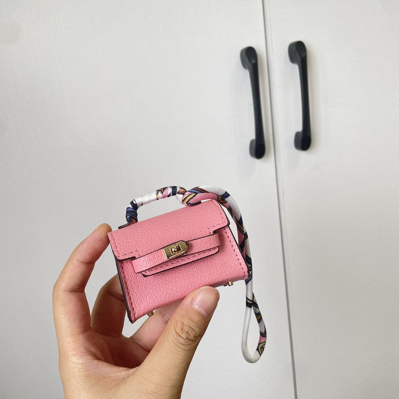 Mini Kelly Bag Charm : Cute Headphone & Car Key Pouch