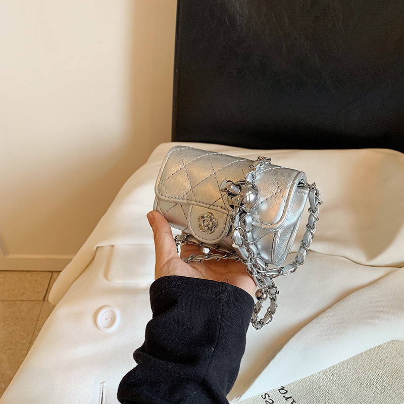 Chic Mini Gold Ball Waist Bag & Crossbody Bag