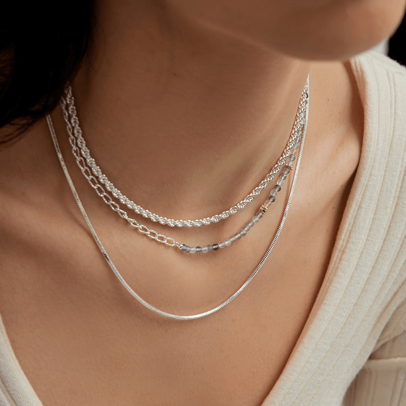 Double Layer Serpent Bone Necklace - Versatile Pairing