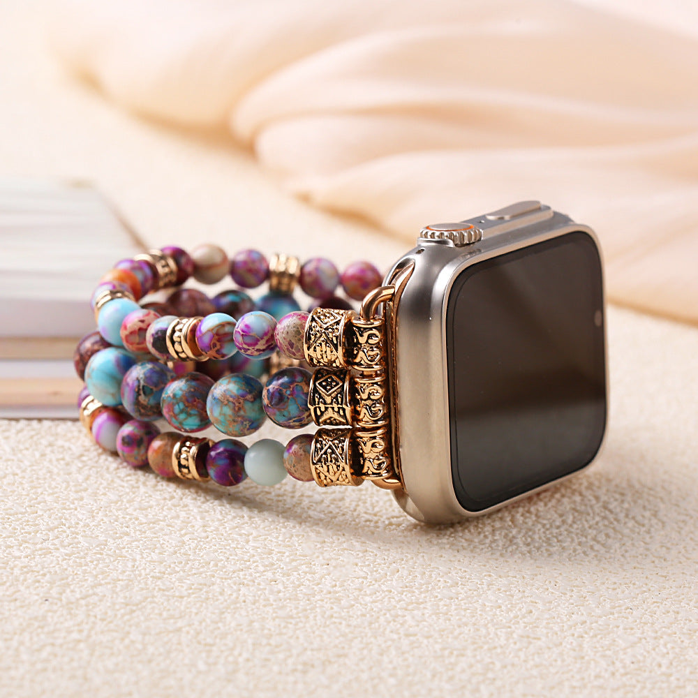Imperial Stone Stretch Apple Watch Strap - Protection and Wisdom